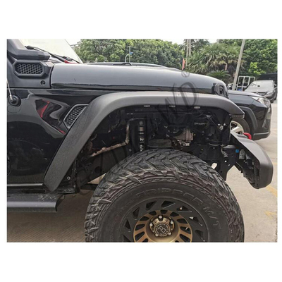 Texture Black Wheel Arch Flares With Light For Jeep Wrangler JL